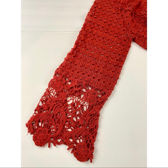 Umgee USA Crochet Style Tunic Top Coverup | 3/4 Length Sleeve - Picture 2 of 9